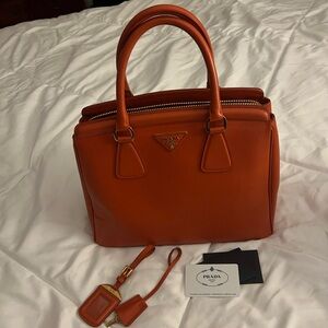 Prada Orange Leather Bag